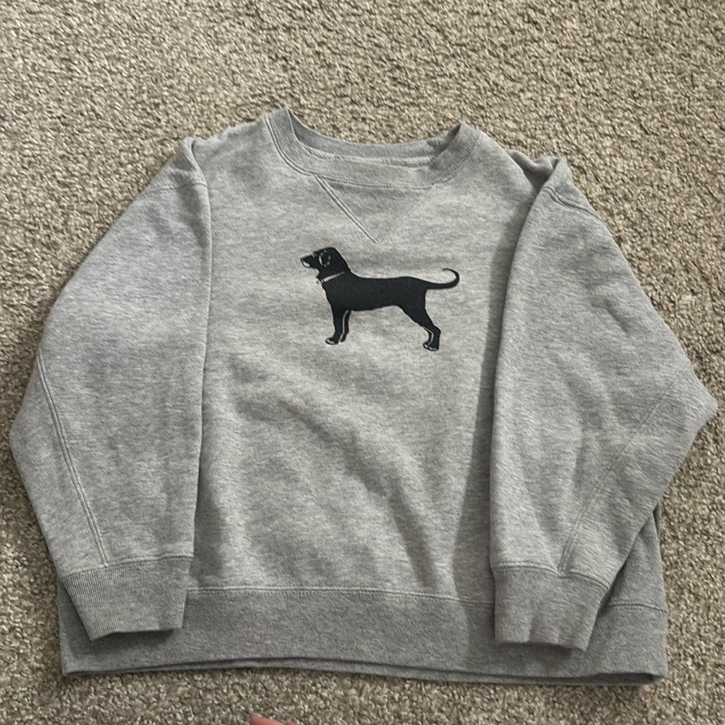 Preowned Kids Black Dog Crewneck Preowned Kids Black Dog Crewneck